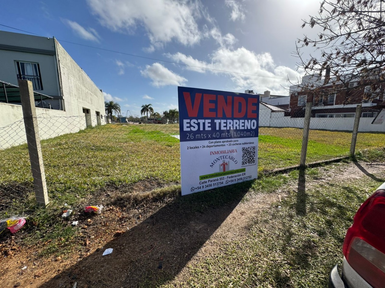 Lote frente a Termas