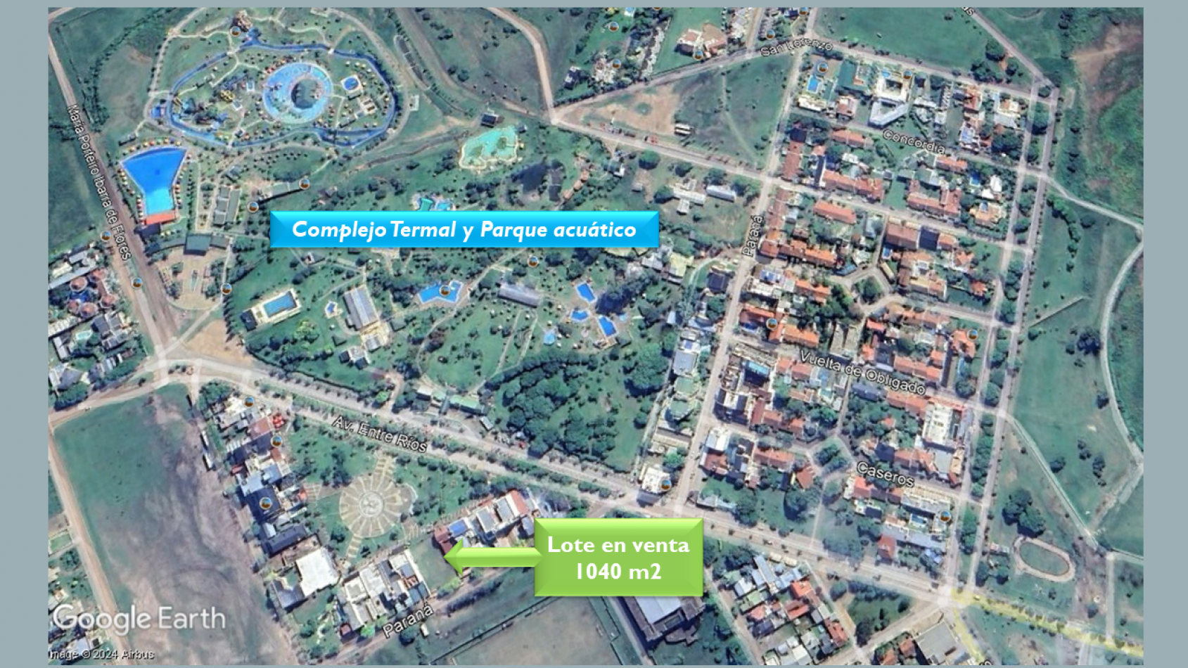 Lote frente a Termas