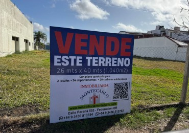 Lote frente a Termas